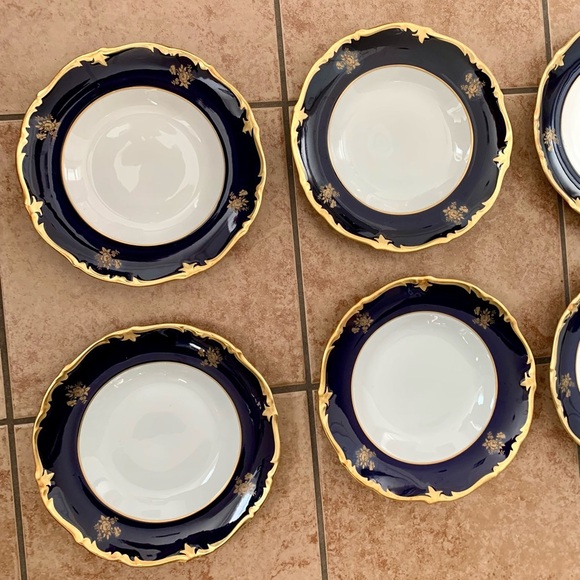 Vintage 8 Reichenbach Echo Kobalt Blue/Gold Plates - Picture 3 of 15